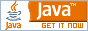 A web button with the description: Java walked so JavaScript could drunkenly stumble into a gutter.